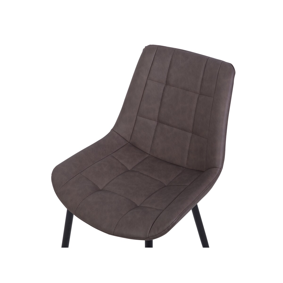 Zestaw 2 krzeseł do jadalni ekoskóra ciemnobrązowy MELROSE