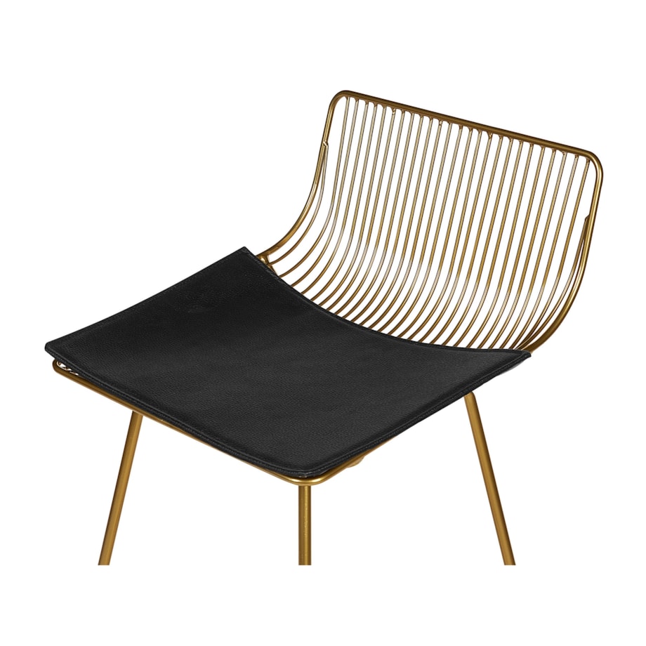 Zestaw 2 krzeseł barowych metalowy złoty FREDONIA