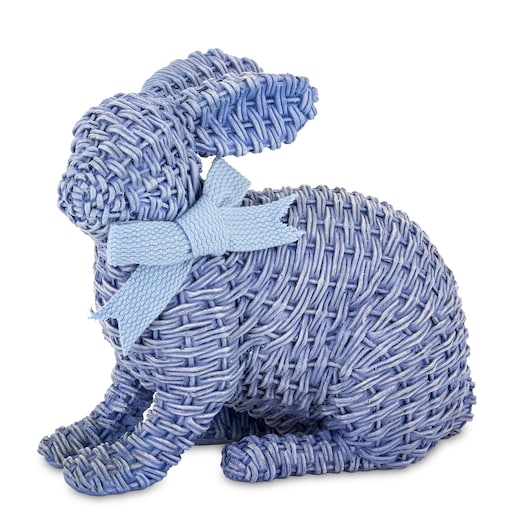 Dekoracja - figurka królika 19,5x22x12 cm AFICO niebieski mały