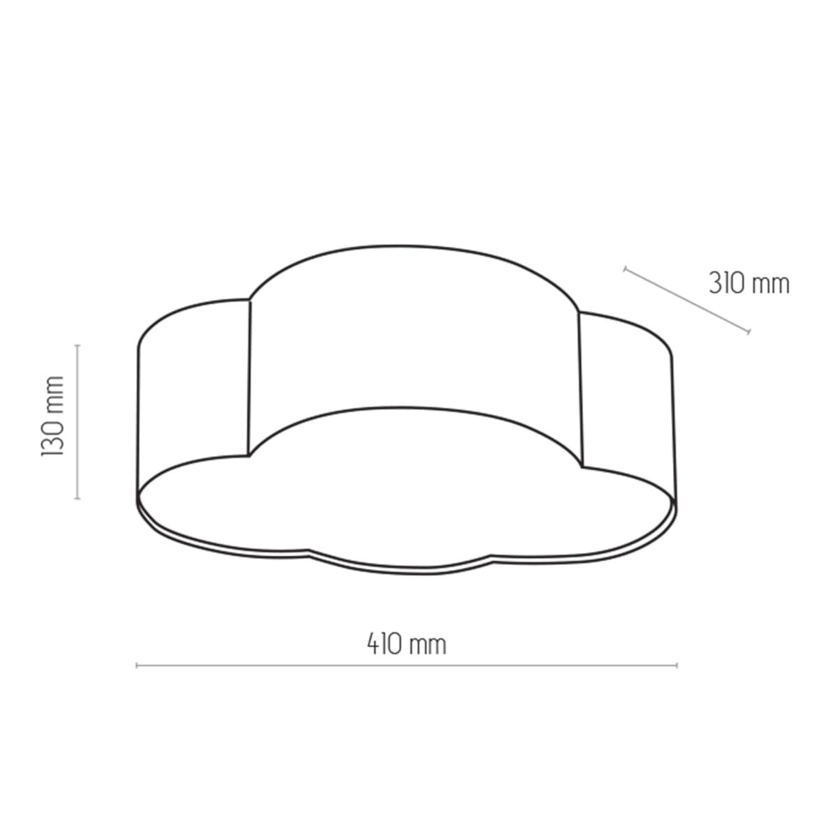 Dziecięca lampa sufitowa chmurka Cloud 4230 TK Lighting z tkaniny niebieska