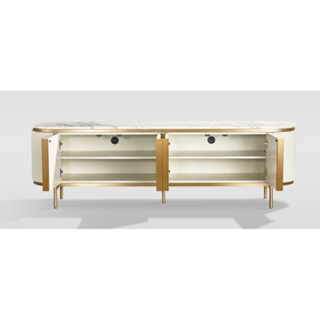 Komoda RTV złota kremowa Omega Glamour Premium 200x40x60