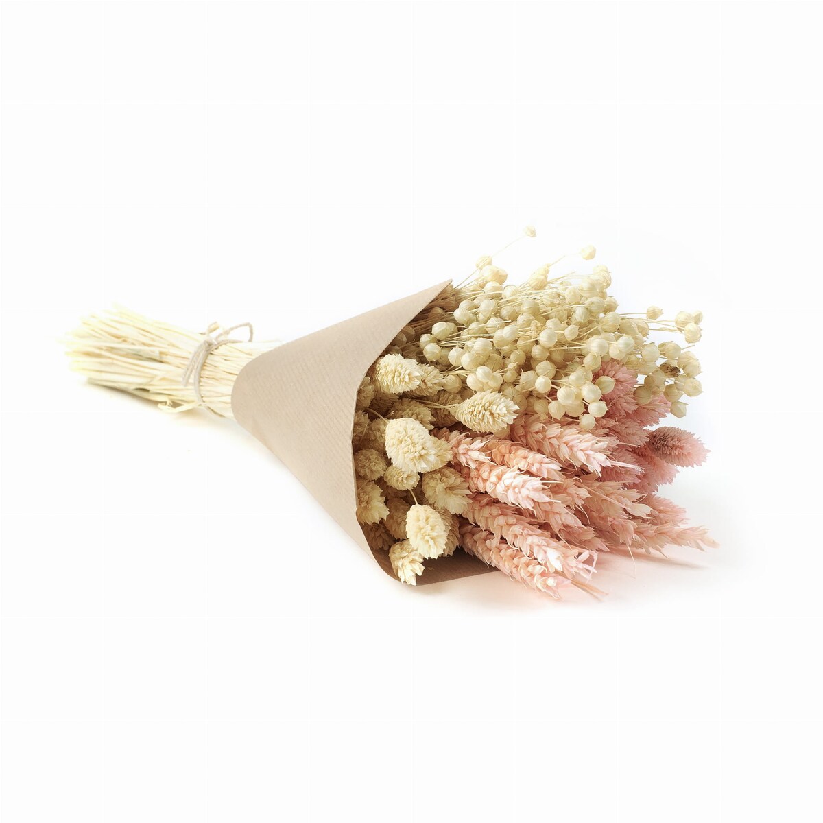 Bukiet suszonych kwiatów White&Pink