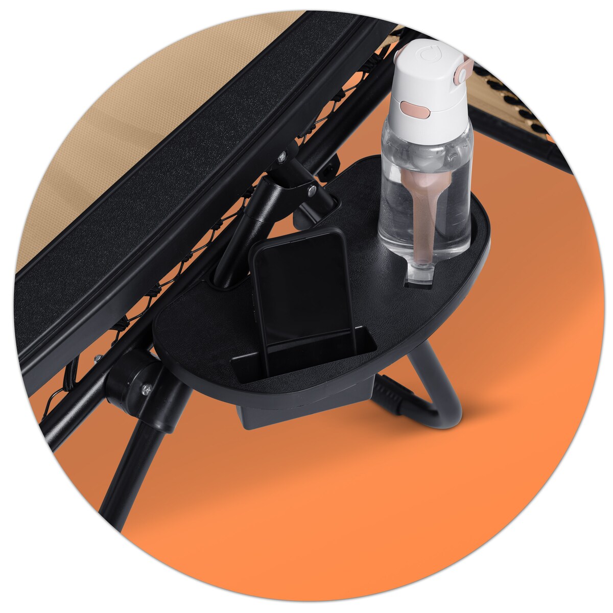 Leżak ogrodowy plażowy składany beżowy Sofotel ChillWell