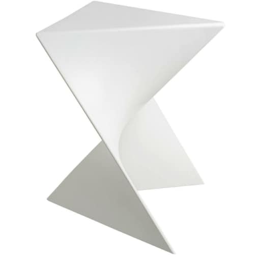 Designerski stolik Zik PC-053.WHITE geometryczny biały