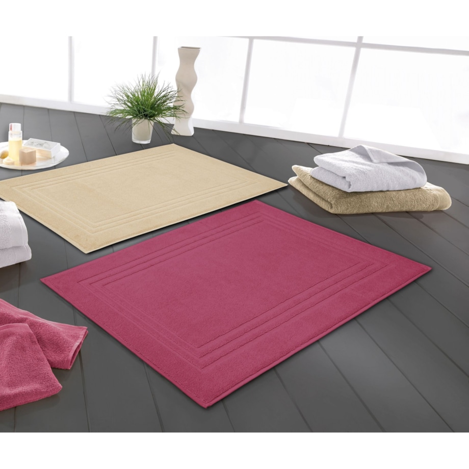 Kleine Wolke Lodge Wegański Dywanik Frotte naturalny beż 50x 80 cm ECO LIVING