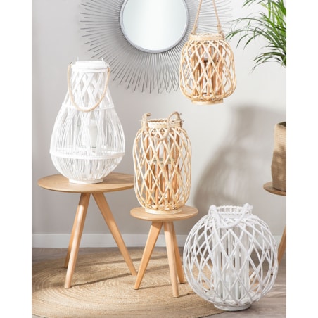 Lampion TONGA Bambus 56 cm Biały