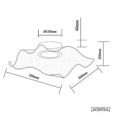 Plafon Velo No.2 złoty