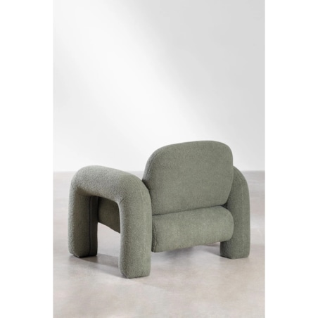 Fotel wypoczynkowy, boculé, szałwiowa zieleń, Nixon