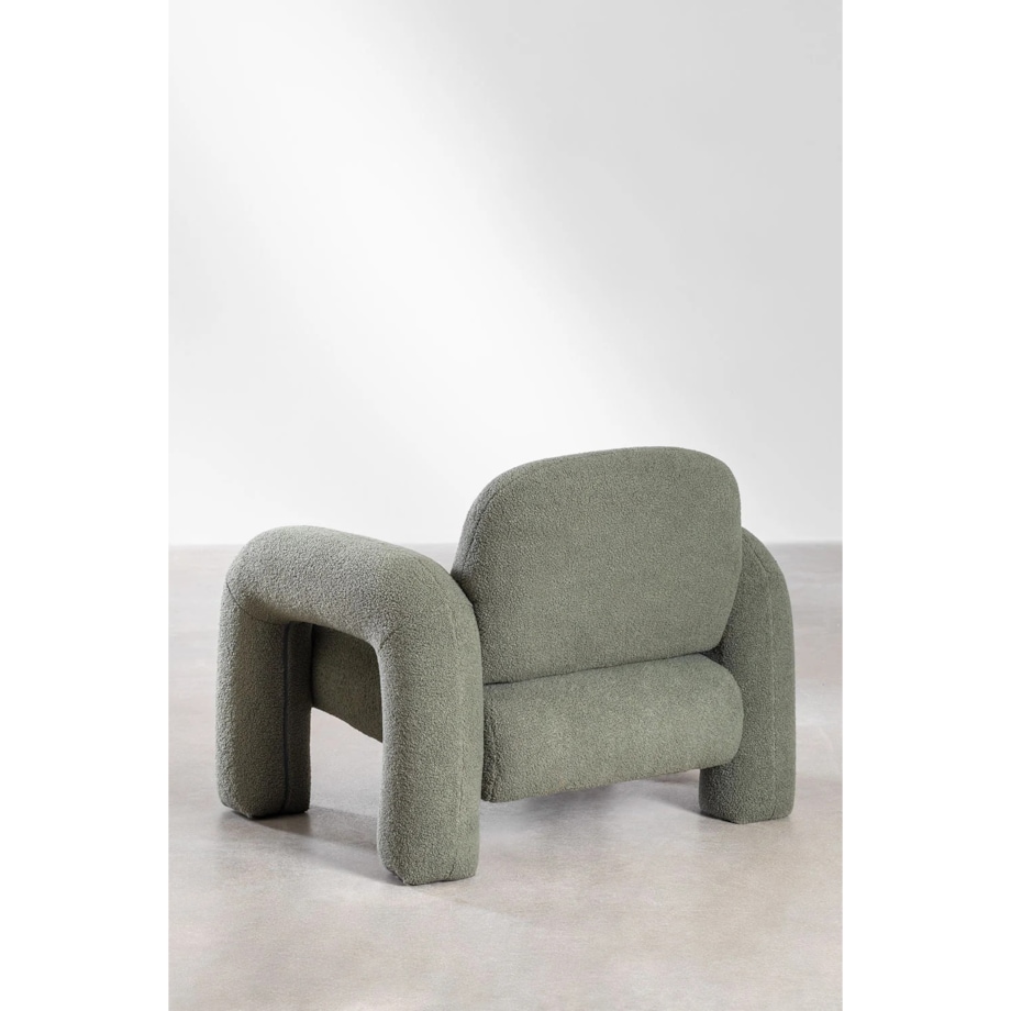 Fotel wypoczynkowy, boculé, szałwiowa zieleń, Nixon