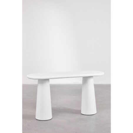 Konsola z cementu, biała Noemi 150 cm