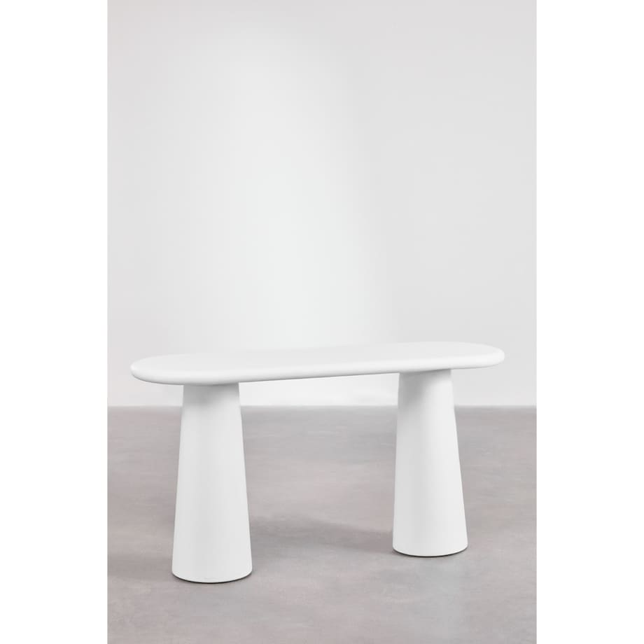 Konsola z cementu, biała Noemi 150 cm