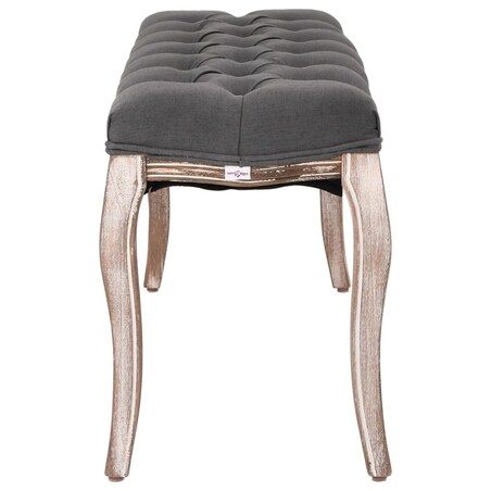 vidaXL Ławka do przedpokoju, drewno lite, 110x38x48 cm, ciemnoszara