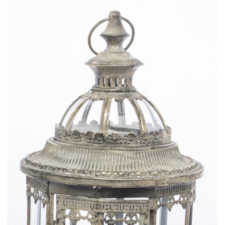 Komplet 2 lampionów metalowych beżowych BISETTE 80x28x28 i 58x22x22 cm