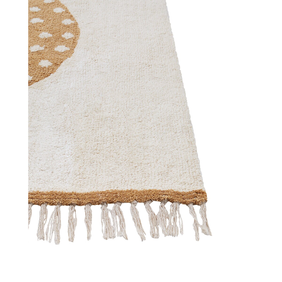 Dywan dziecięcy bawełniany motyw gruszki 140 x 200 cm złamana biel