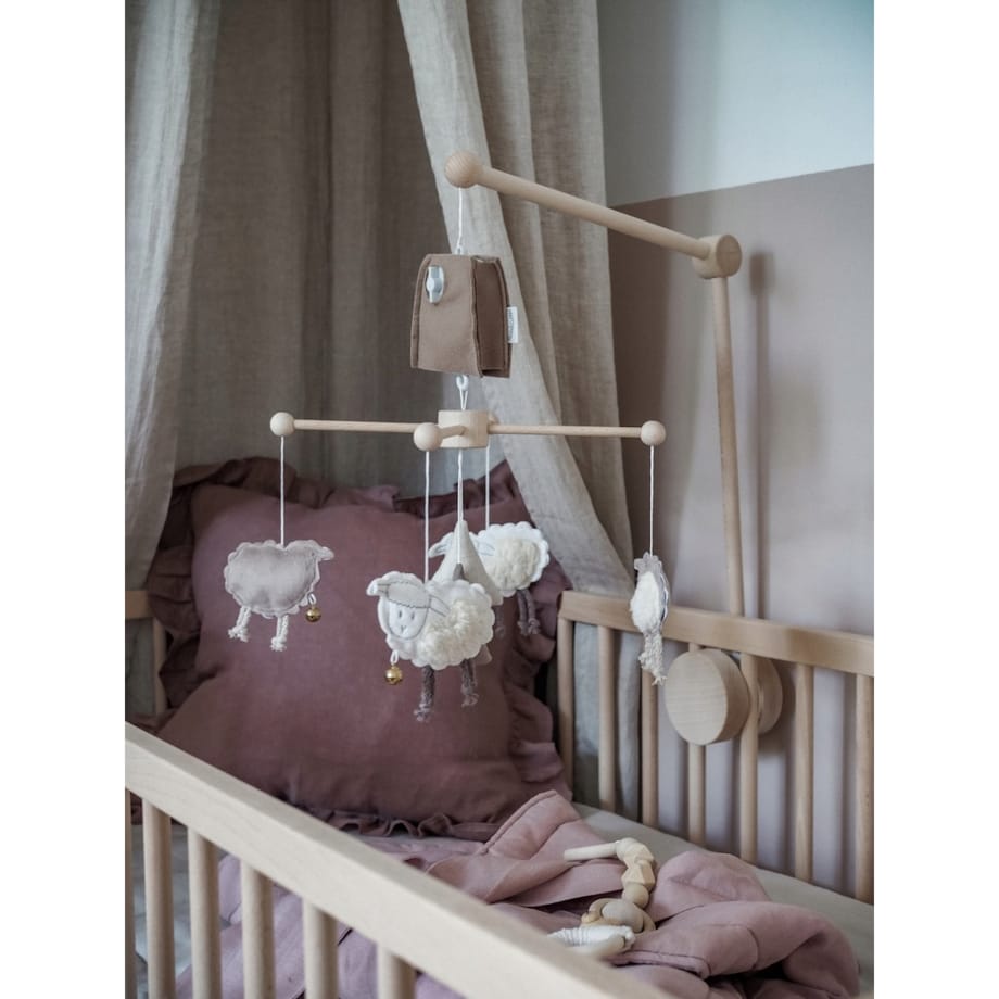 Owieczki – karuzela do łóżeczka z obrotową pozytywką