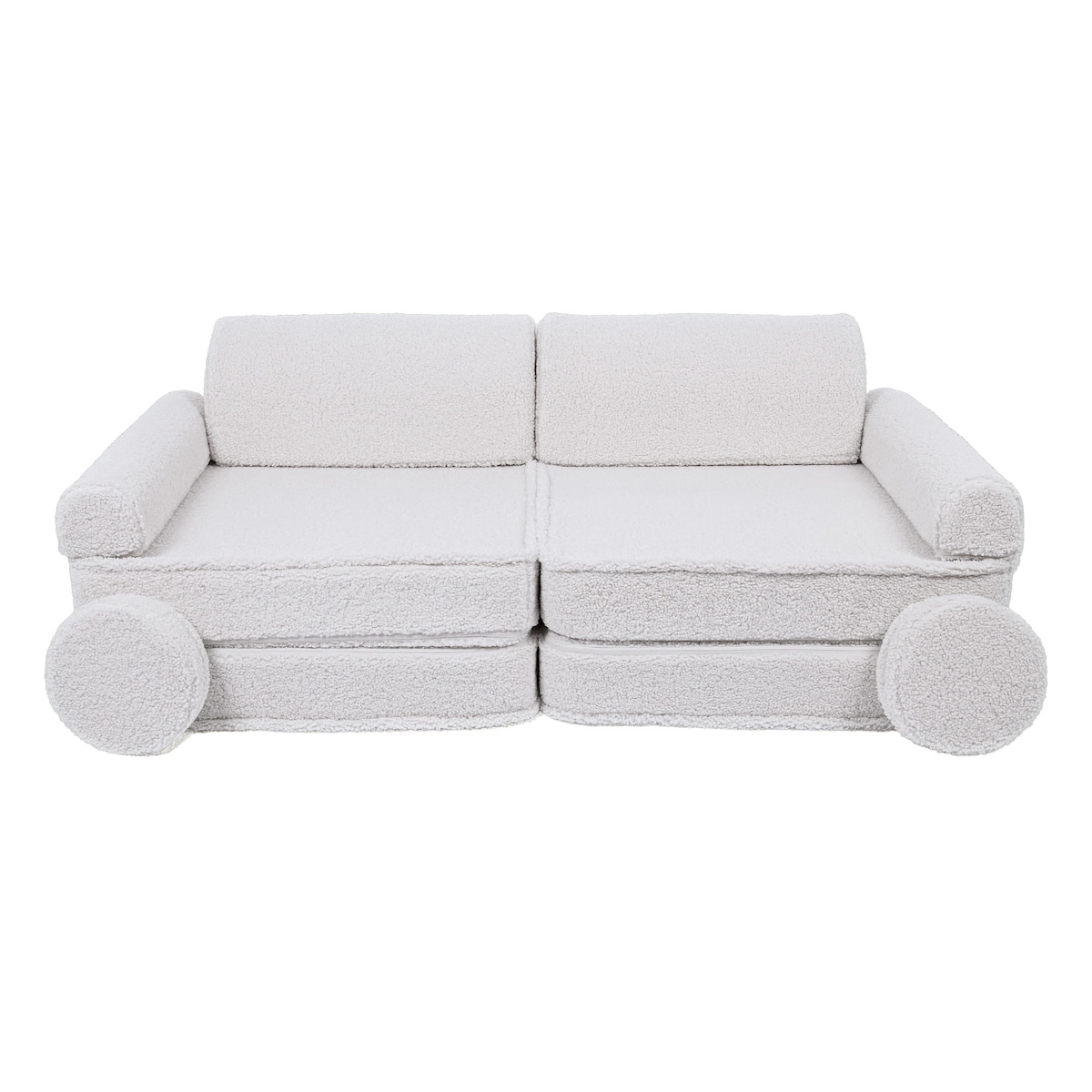 Piankowa Sofa Modułowa dla Dzieci - Sofa do Pokoju Dziecięcego, Aesthetic, Biała