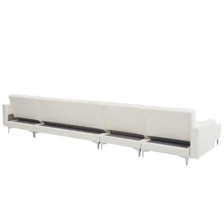 Narożnik rozkładany 6-osobowy ekoskóra biały ABERDEEN