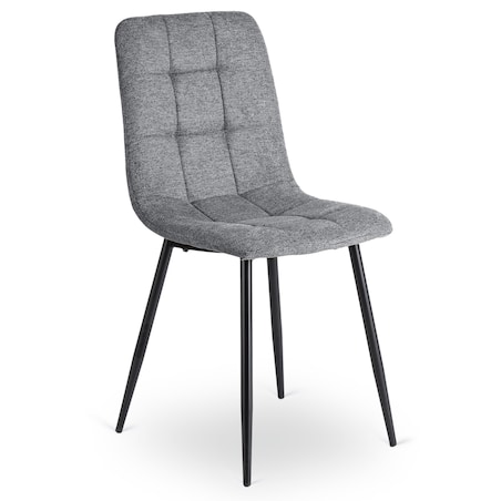 Krzesło Tapicerowane Kuchenne Do Jadalni Kuchni Salonu Loft Szare PERU 2