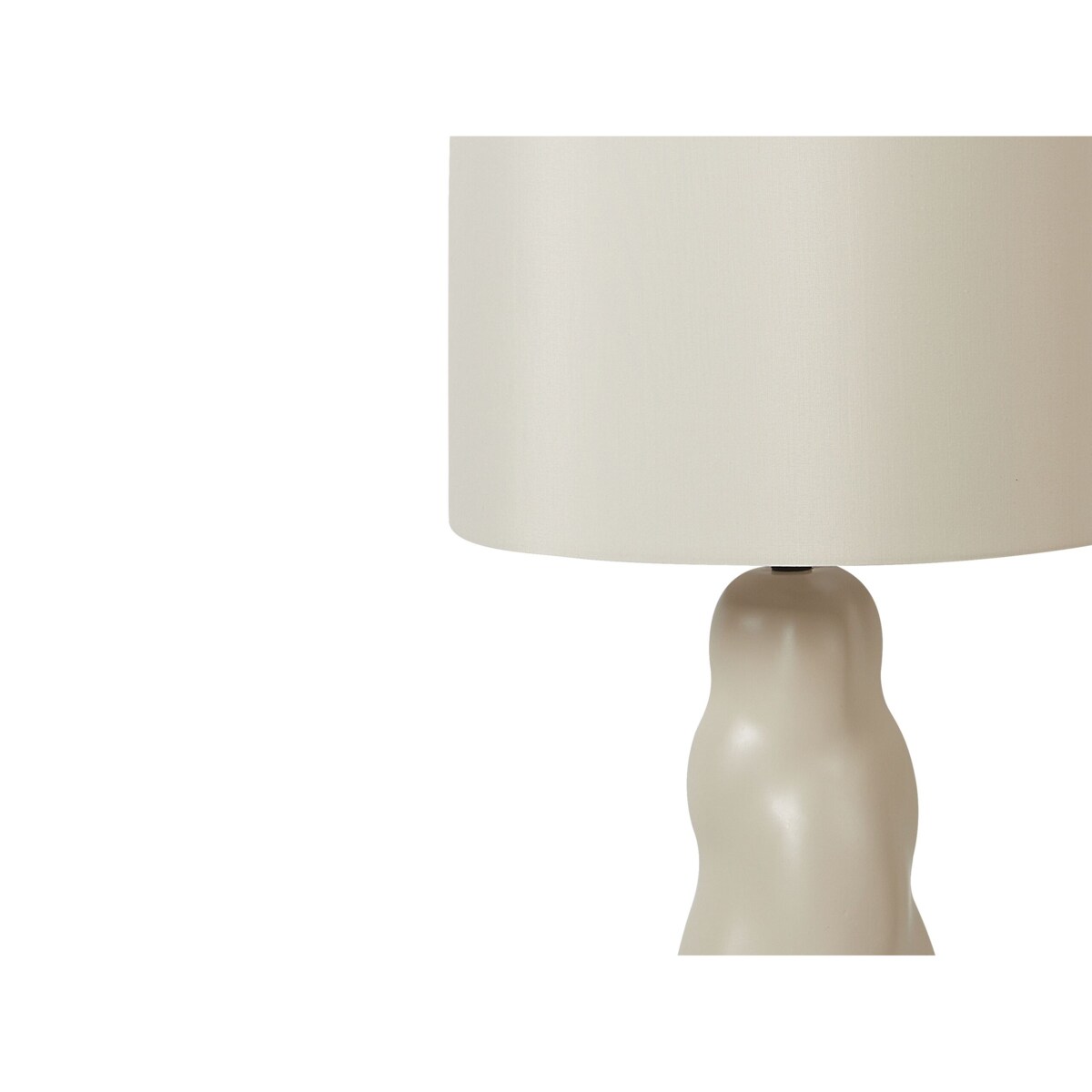 Lampa stołowa ceramiczna beżowa VILAR