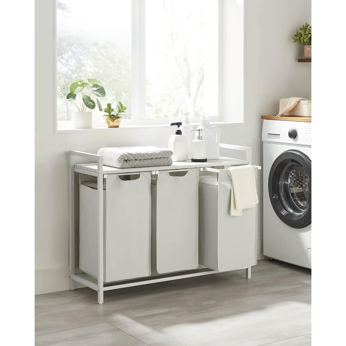 Szafka Łazienkowa Przechowywanie 92,5X33X72 Cm Biały