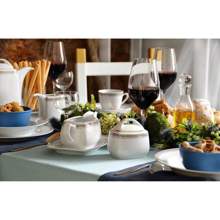 Garnitur do herbaty dla 6 osób 23 el. Pułaski Grecka Droga 8051