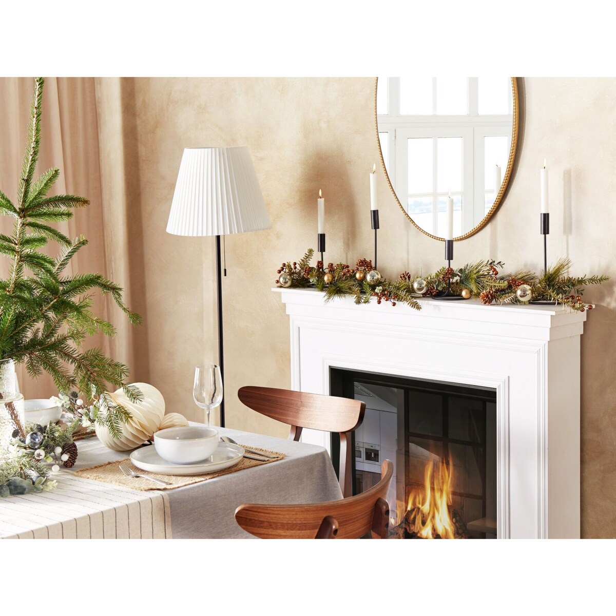 Świąteczna girlanda 150 cm zielono-miedziana ROTA