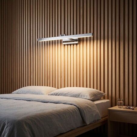 Kinkiet App1858-1W 60Cm Led Chrom, Aluminium, Tworzywo Sztuczne