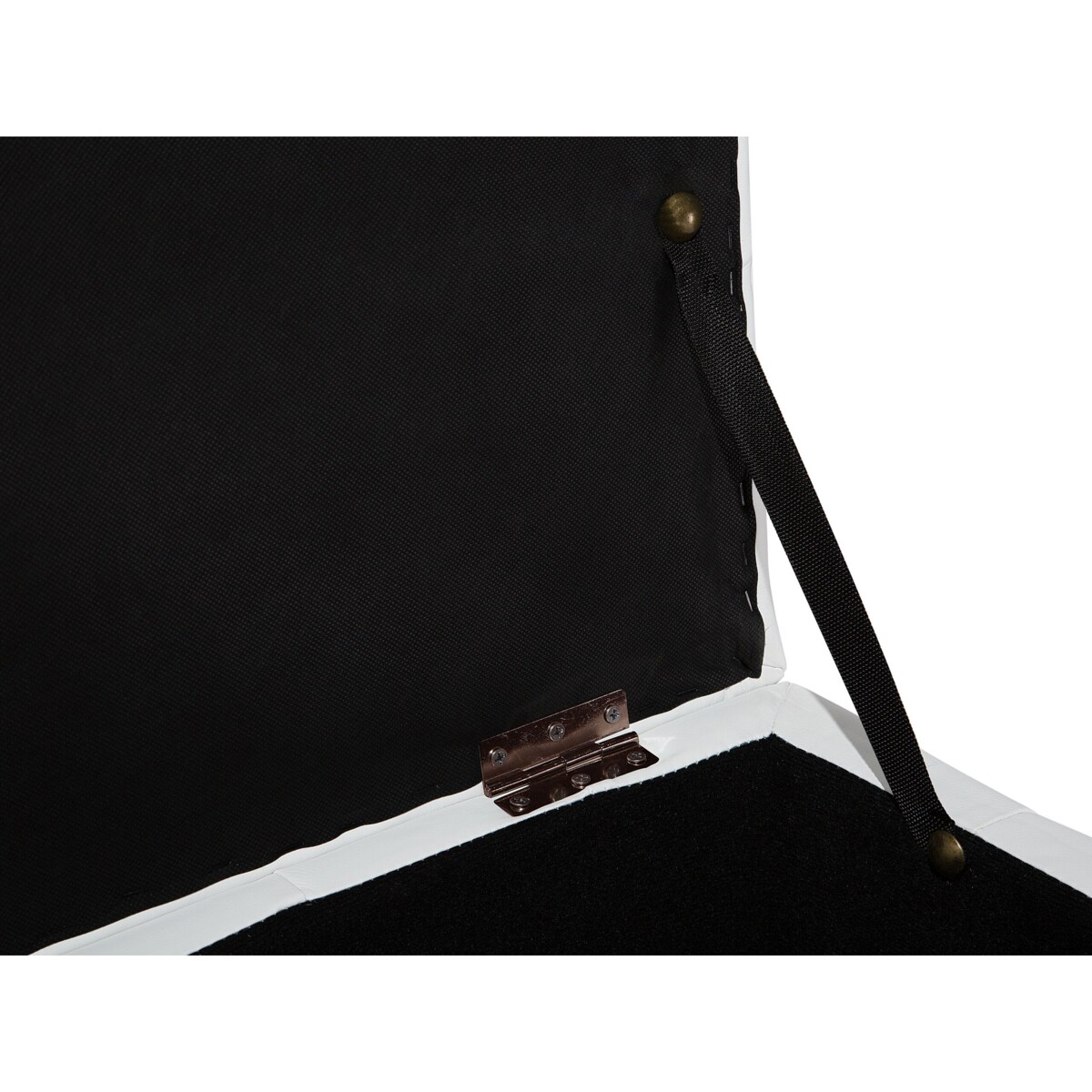 Puf ze schowkiem ekoskóra biały MICHIGAN