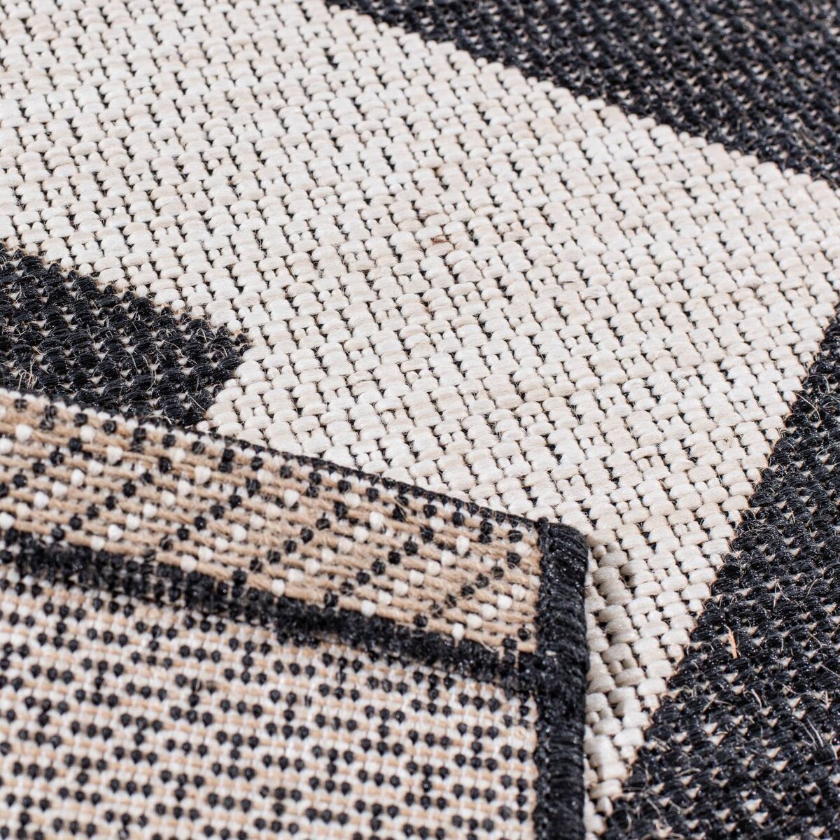 Dywan Modern Chevron black/wool 67x130cm, 67 x 130 cm