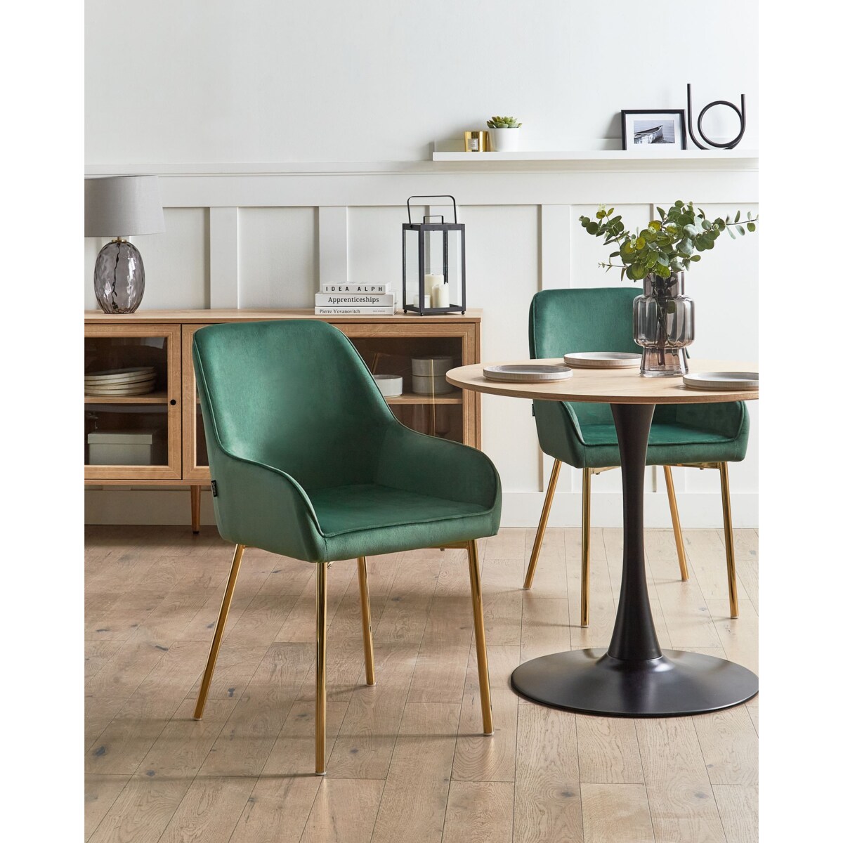 Zestaw 2 krzeseł do jadalni LOVERNA II Welur