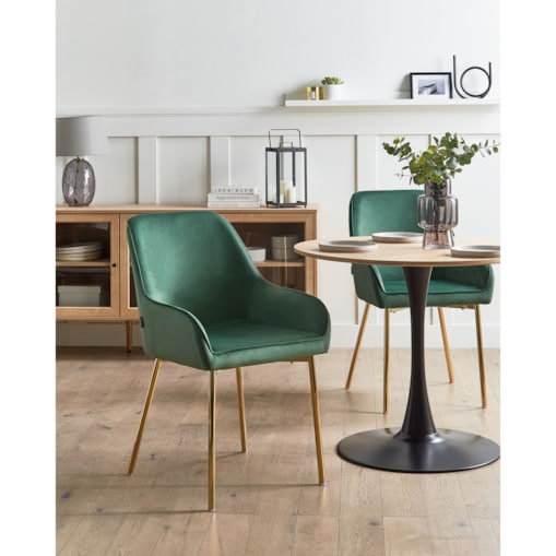 Zestaw 2 krzeseł do jadalni LOVERNA II Welur