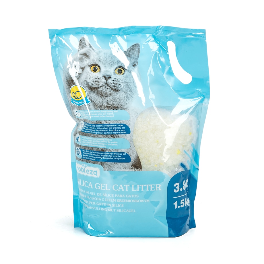 żwirek dla kota silikonowy o zapachu cytrynowym 1.5 kg 3.8l