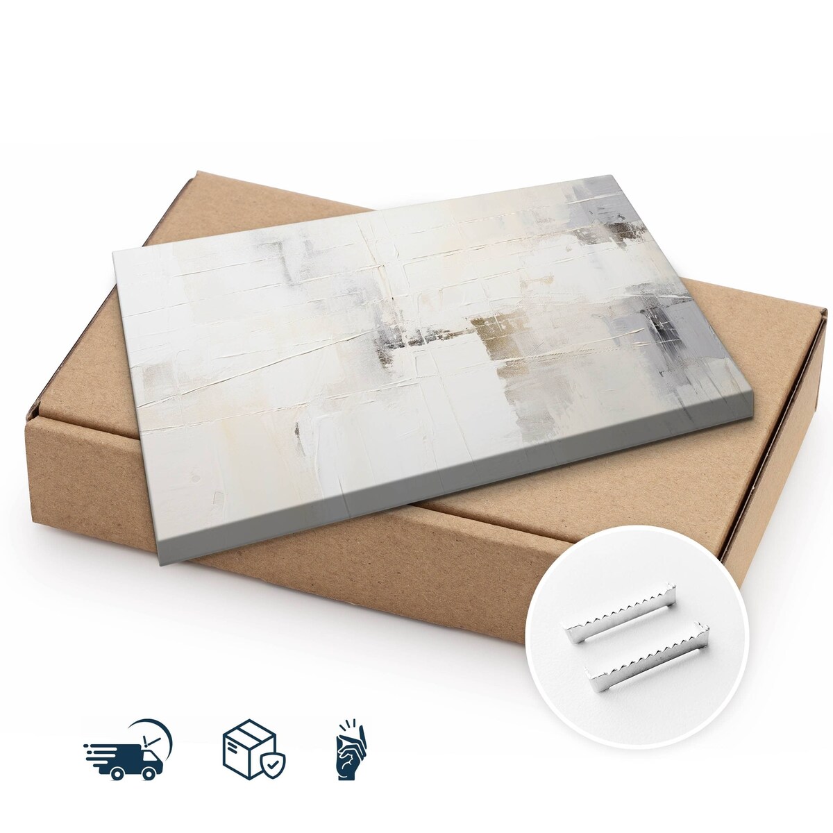 Obraz Na Płótnie Do Sypialni Salonu Nowoczesna Wzór Imitacja Farby 70x50cm