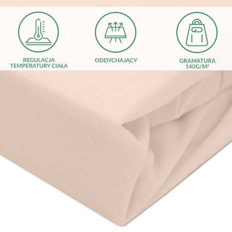 Prześcieradło ochronne wodoodporne z gumką 2w1, rozmiar 60x120 SG kolor beż