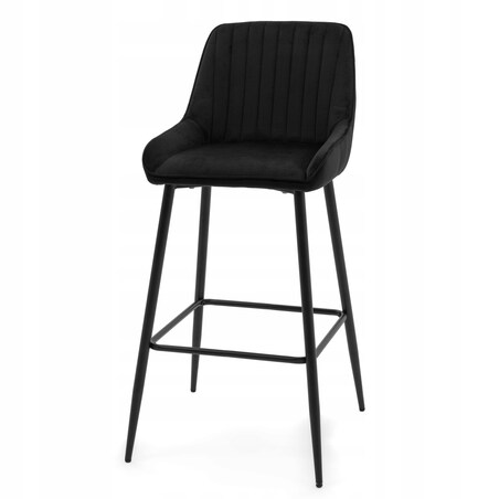 Hoker tapicerowany welurowy do salonu jadalni barowy glamour PASSO