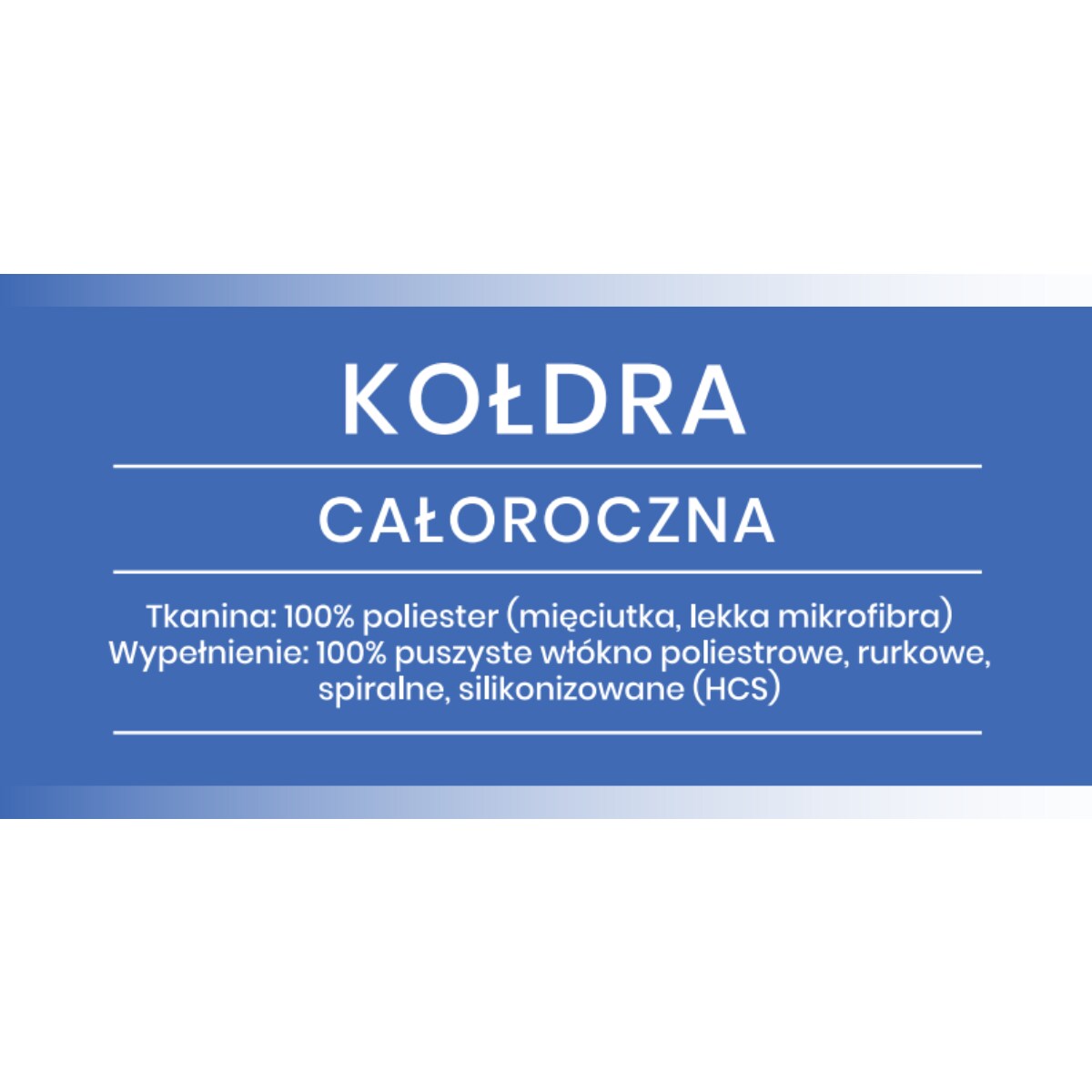 Kołdra całoroczna 135x200 SEN DOBRY
