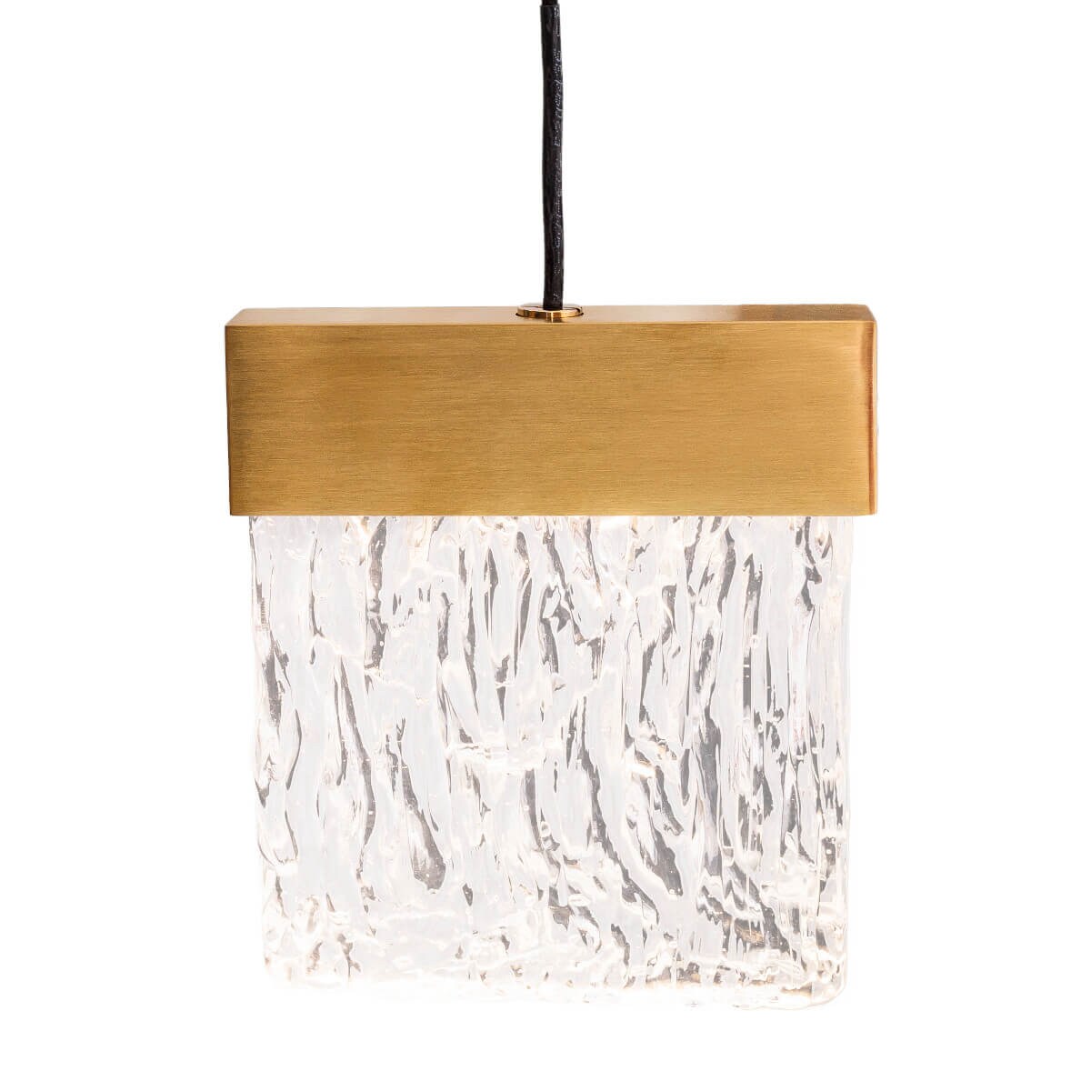 Szklana lampa wisząca Vetro P0573D Maxlight LED 4,5W 3000K złoty przezroczysty