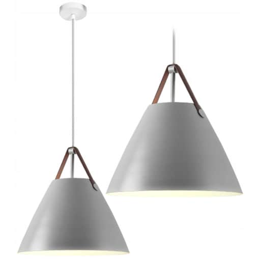 Lampa Wisząca Duża Nowoczesna Buffo E27 Szara