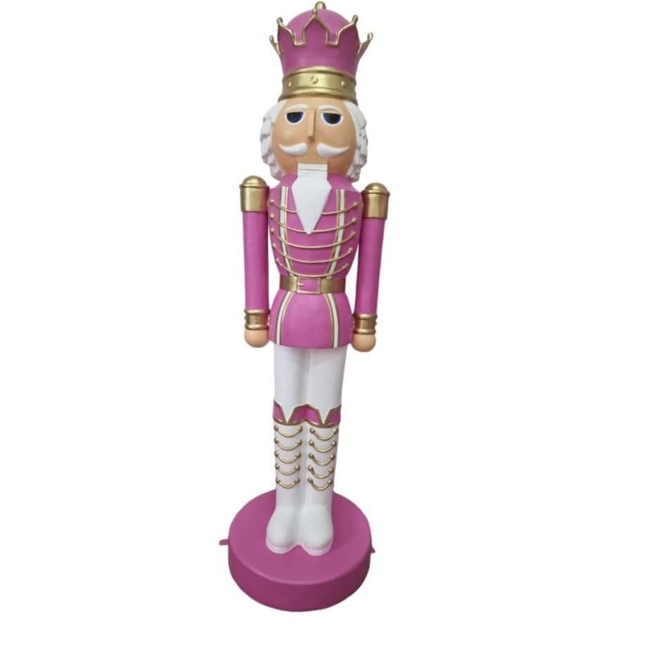 Duży Dziadek do Orzechów różowy 200 cm