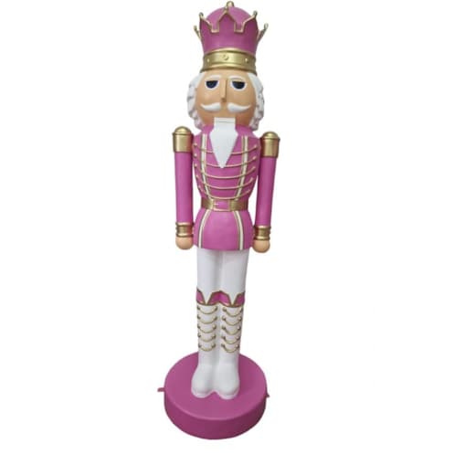 Duży Dziadek do Orzechów różowy 200 cm