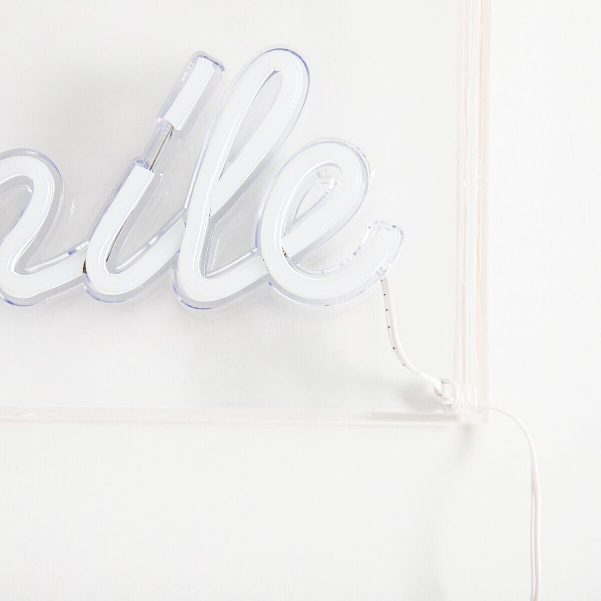 Lampa stołowa dekoracyjna Neon FM-NLB46 Zumaline LED smile różowa biała