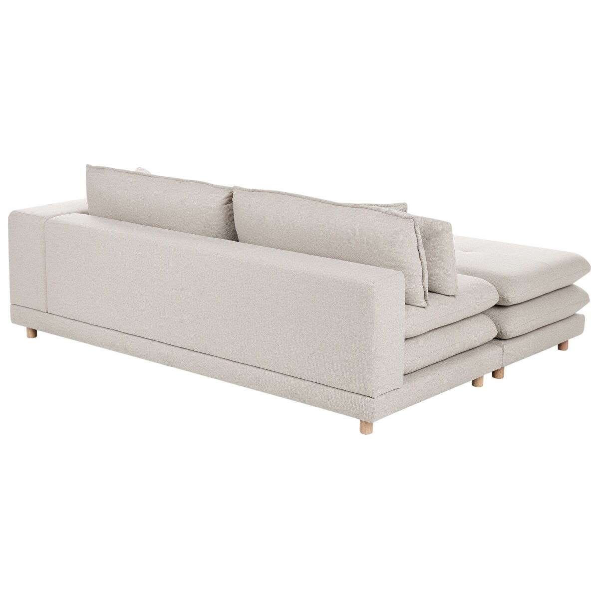 Sofa 2-osobowa z otomaną beżowa HEDEN