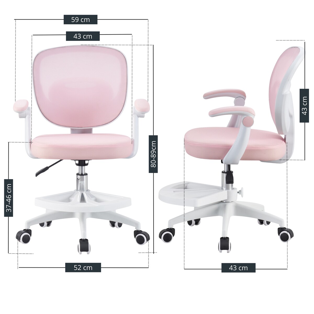 Fotel obrotowy biurowy do biurka krzesło dziecięce ergonomiczny młodzieżowy