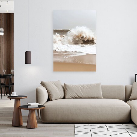 Obraz do salonu sypialni jadalni, Plaża morze wzburzone fale natura 60x90