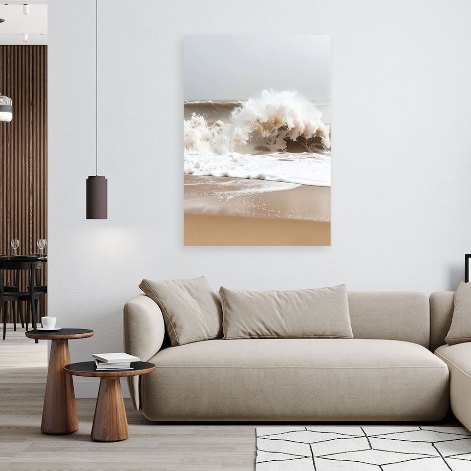 Obraz do salonu sypialni jadalni, Plaża morze wzburzone fale natura 60x90