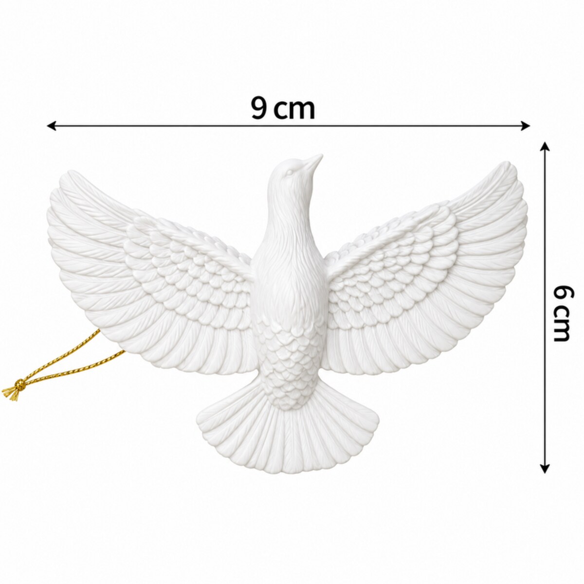 Zestaw 4 ozdób choinkowych SHP TURTLE DOVE białe turkawki
