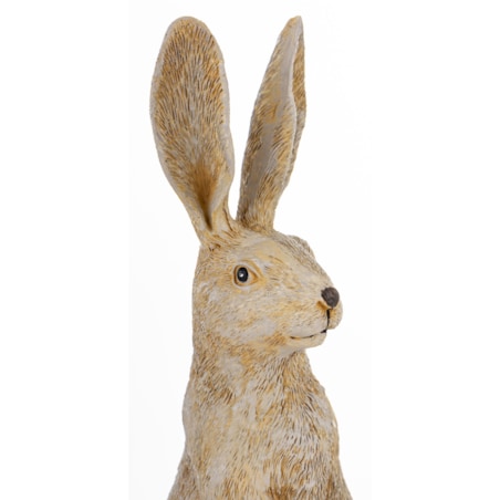 Dekoracja - szary królik 23,5x8x10,5 cm LEONIO