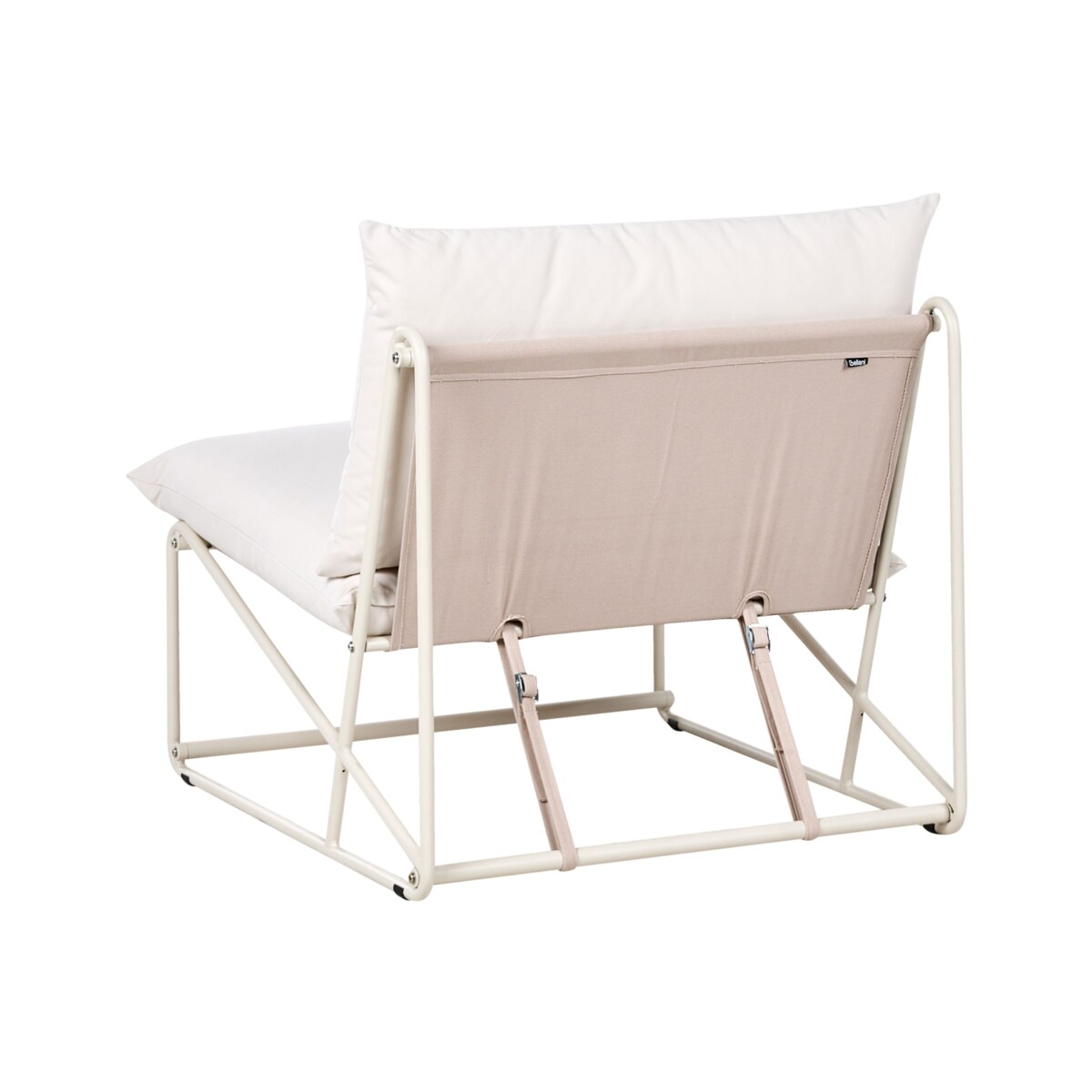 Krzesło ogrodowe z poduszką PICO Metal Jasnobeżowy