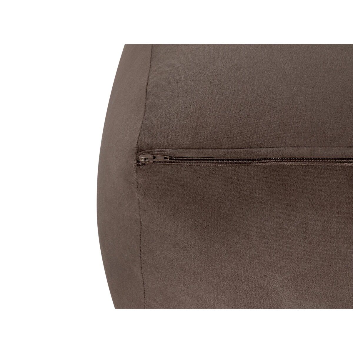 Puf welurowy 50 x 50 x 30 cm brązowy DAREYN