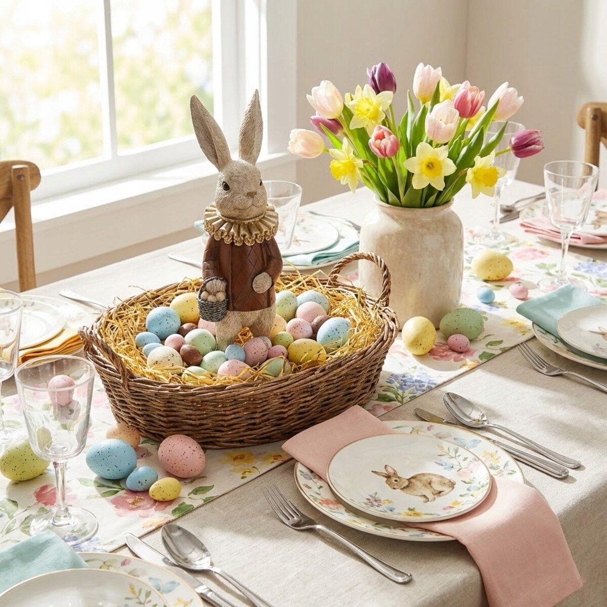 ZAJĄC WIELKANOCNY FIGURKA KRÓLIK ZAJĄCZEK DEKORACJA OZDOBA NA WIELKANOC